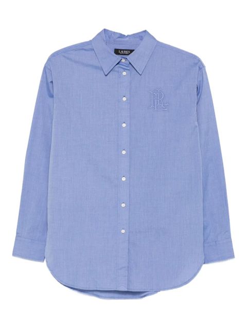 Lauren Ralph Lauren embroidered button-front shirt - Blue - zdjęcie produktu nr 1