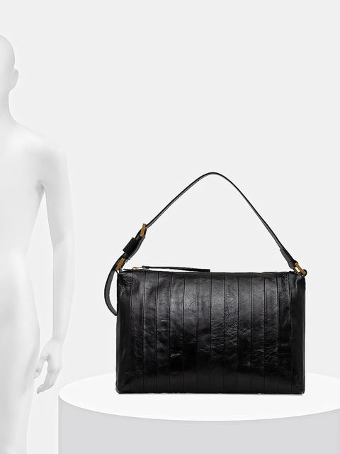 AllSaints torebka skórzana kolor czarny W561XD