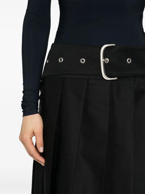Off-White wraparound pleated mini skirt - Black