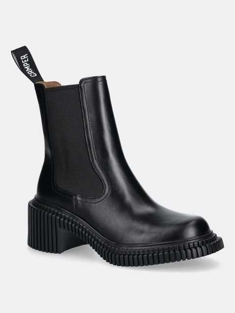 Camper sztyblety skórzane Pix London damskie kolor czarny na słupku K400803-001 - zdjęcie produktu nr 1