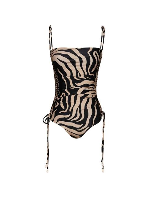Johanna Ortiz Tarangire zebra-pattern one piece - Black - zdjęcie produktu nr 1