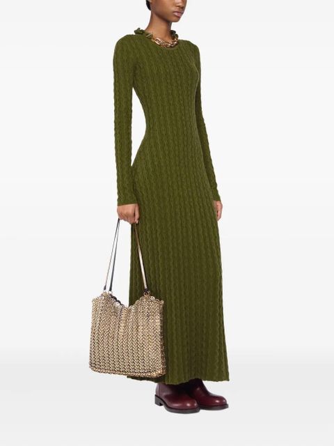 Rabanne wool maxi dress - Green