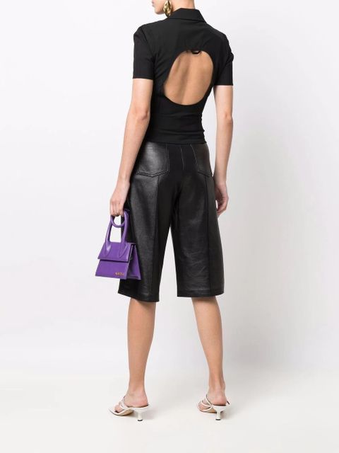 Jacquemus Tangelo zip-up open-back shirt - Black