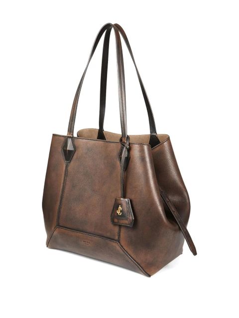 Jimmy Choo medium Diamond leather shoulder bag - Brown