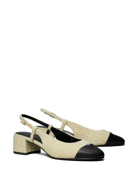 Tory Burch 45mm sling back heeled pumps - Neutrals - zdjęcie produktu nr 2