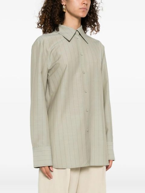 Jil Sander pinstriped shirt - Green - zdjęcie produktu nr 2
