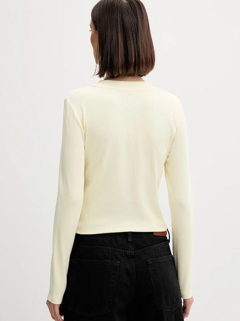 Calvin Klein Jeans longsleeve kolor żółty LV047A803G