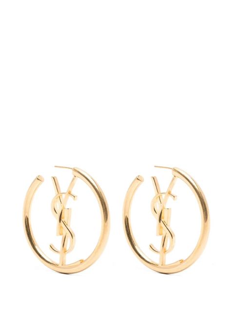 Saint Laurent Cassandre hoop earrings - Gold - zdjęcie produktu nr 1