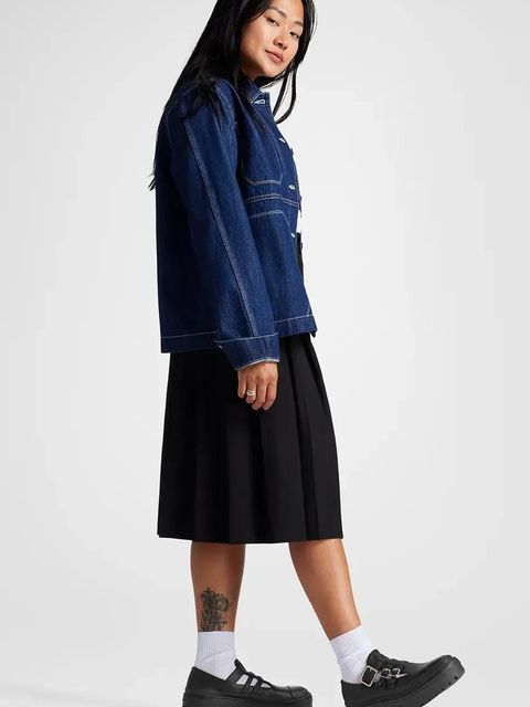 Converse półbuty skórzane Chuck Taylor All Star Lugged Heel MJ damskie kolor czarny na platformie A10616C