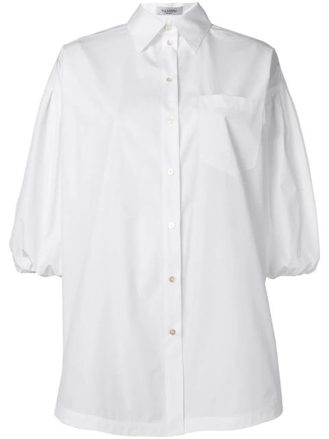 Valentino Garavani puff sleeve poplin shirt - White - zdjęcie produktu nr 1
