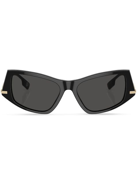 Burberry Eyewear logo-plaque cat-eye sunglasses - Black - zdjęcie produktu nr 1