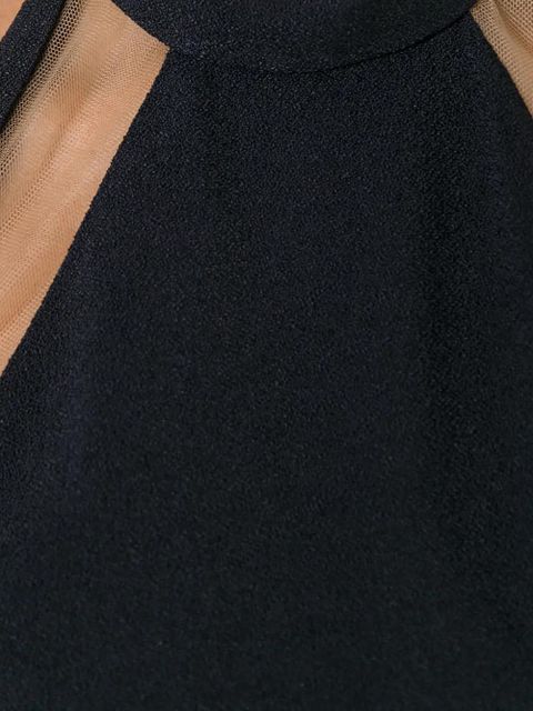 Balmain sheer panel evening gown - Black