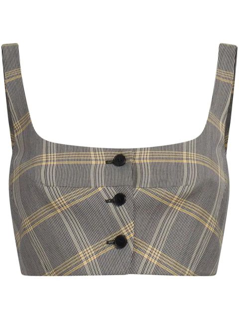 Marni virgin wool-blend cropped top - Grey - zdjęcie produktu nr 1