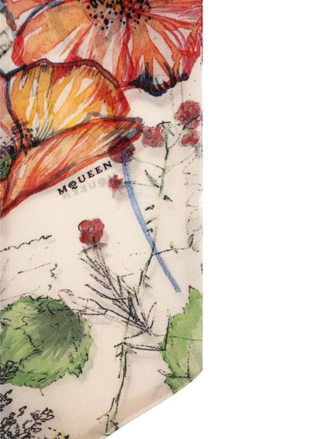 Alexander McQueen floral-print scarf - Neutrals - zdjęcie produktu nr 2