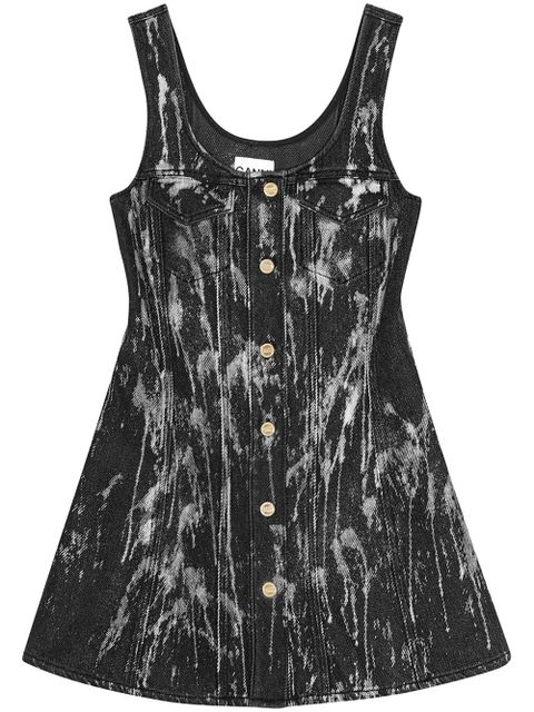 GANNI brushed-finish mini dress - Black - zdjęcie produktu nr 1