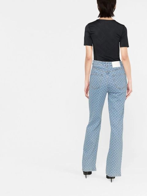 Versace logo-print round-neck T-shirt - Black