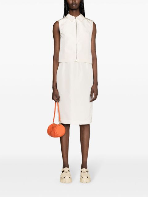 Prada logo-buckle straight faille skirt - Neutrals - zdjęcie produktu nr 2