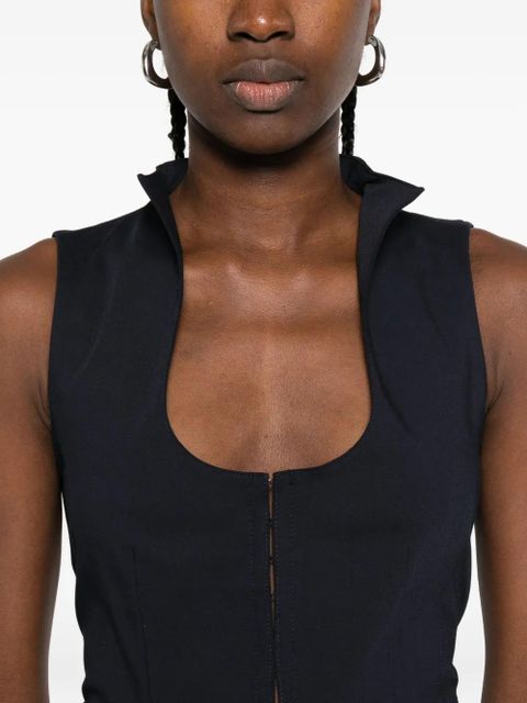 Gimaguas keyhole-neckline sleeveless top - Blue