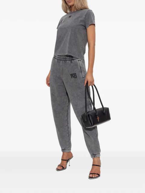 Alexander Wang logo-embroidered cotton top - Grey - zdjęcie produktu nr 2