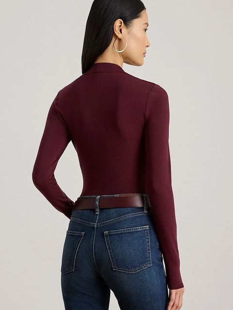 Lauren Ralph Lauren longsleeve kolor bordowy 200P03712