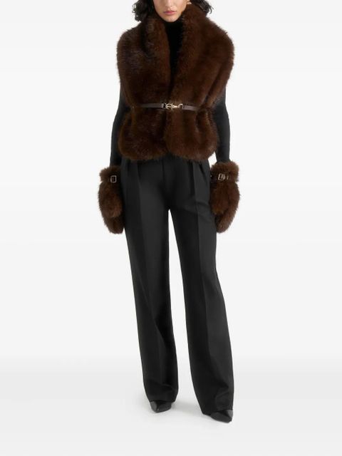 Manière De Voir Alva detachable-belt gloves - Brown