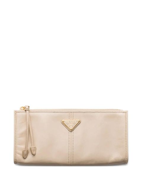 Prada leather wallet - Neutrals - zdjęcie produktu nr 1