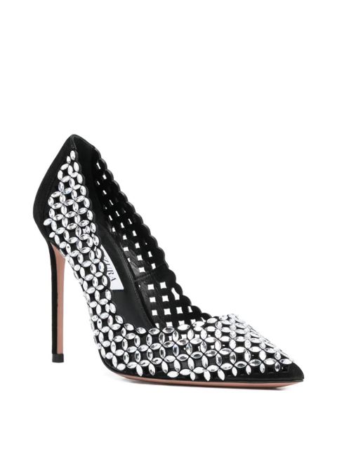 Aquazzura embellished pointed-toe pumps - Black - zdjęcie produktu nr 2