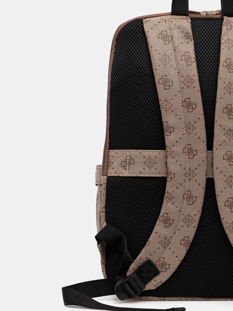 Guess plecak SILIA damski kolor beżowy duży wzorzysty TWGP98 90033