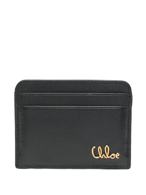 Chloé signature-detail card holder - Black - zdjęcie produktu nr 1
