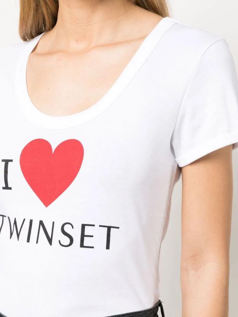 TWINSET logo-detail cotton T-shirt - White