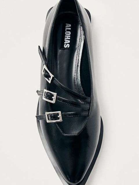 Alohas baleriny skórzane Jive kolor czarny S100839-01