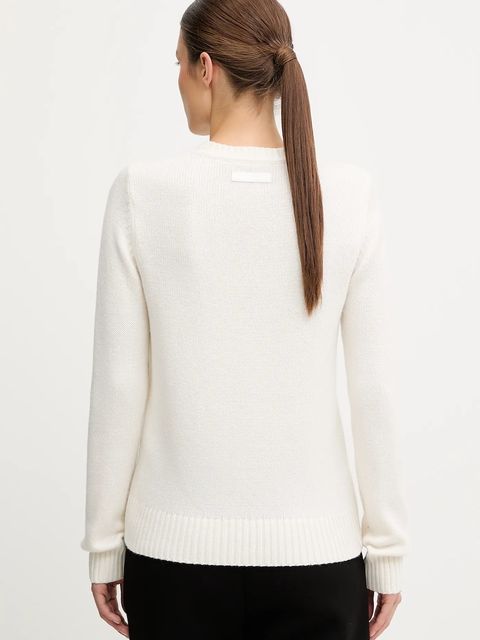 EA7 Emporio Armani sweter z dodatkiem wełny damski kolor beżowy AF17652.7W000699 - zdjęcie produktu nr 2