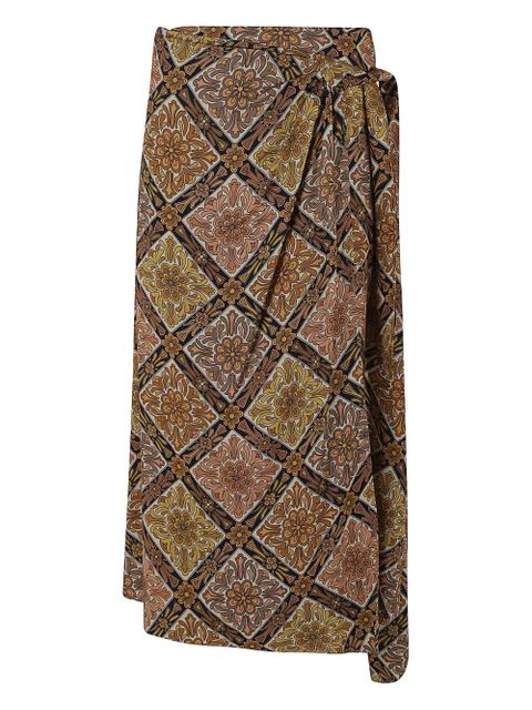 ETRO floral-print midi skirt - Brown - zdjęcie produktu nr 1