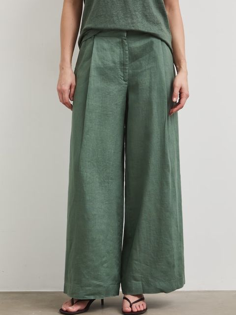 Medicine spodnie wide leg damskie lniane - zdjęcie produktu nr 2