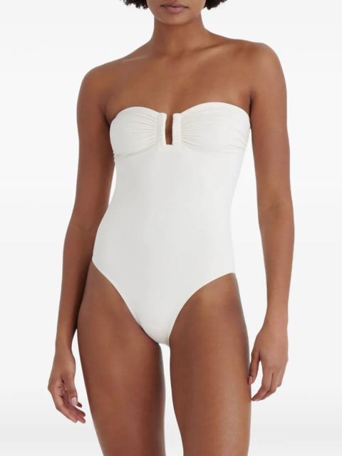 ERES Cassiopée ruched swimsuit - White