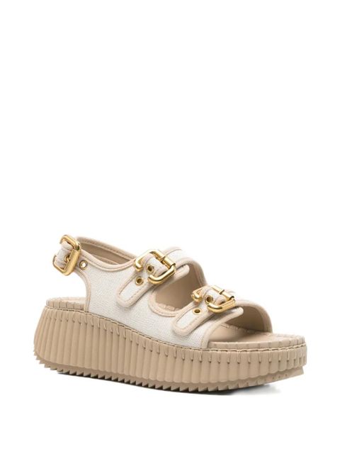 Chloé Nama buckle flatform sandals - Neutrals - zdjęcie produktu nr 2