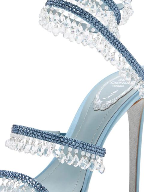 René Caovilla 105mm Chandelier crystal-embellished sandals - Blue - zdjęcie produktu nr 2