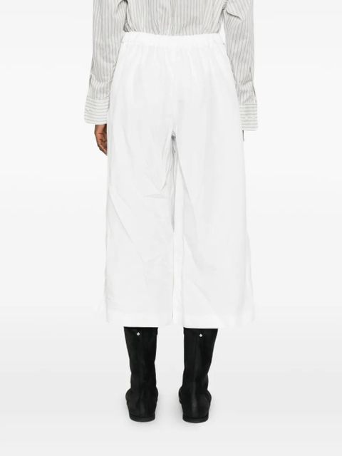 Comme Des Garçons elasticated-waistband wide-leg trousers - White