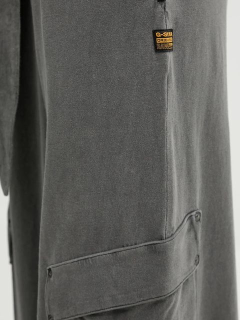 G-Star kombinezon bawełniany kolor szary bawełniany z dekoltem okrągłym D26100-C756