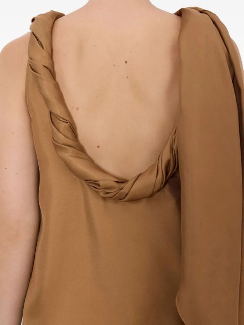 LouLou de Saison Wilma twisted-collar blouse - Brown