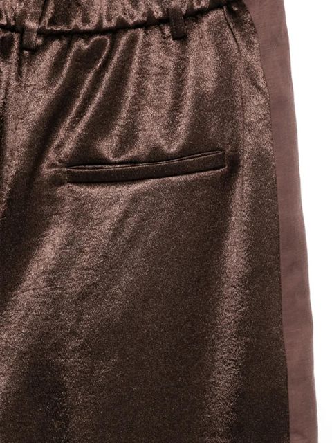 Alysi shiny band trousers - Brown