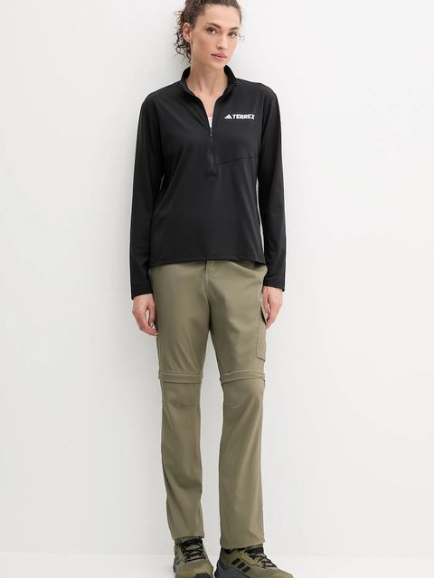 adidas TERREX longsleeve sportowy Multi Half-Zip kolor czarny z półgolfem JF4185 - zdjęcie produktu nr 2