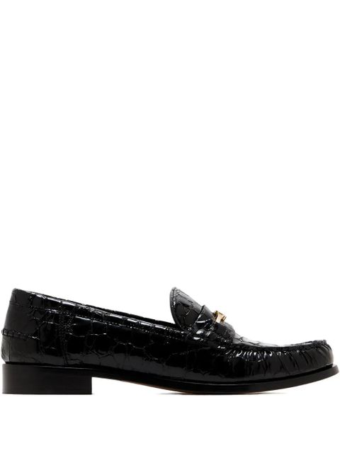 Ferragamo croc-effect loafers - Black - zdjęcie produktu nr 1
