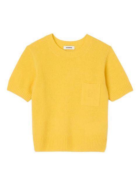 SANDRO pocket short-sleeve top - Yellow - zdjęcie produktu nr 1