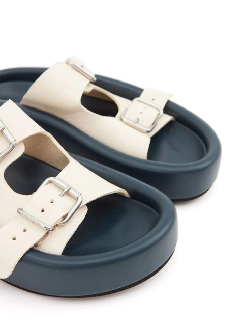 MM6 Maison Margiela padded leather sandals - White