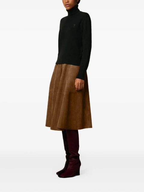 AMI Paris Ami De Coeur wool turtle-neck sweater - Black