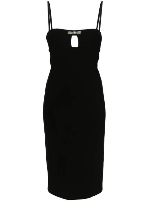 Blumarine bow-embellished midi dress - Black