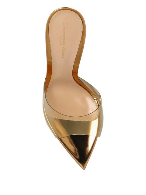 Gianvito Rossi 120mm Elle metallic pointed-toe sandals - Gold