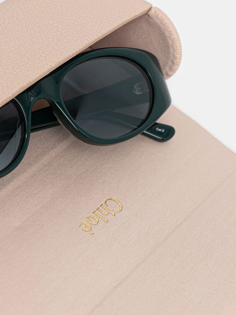 Chloé okulary przeciwsłoneczne damskie kolor turkusowy CH0279S - zdjęcie produktu nr 2