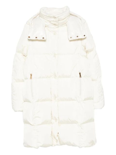 Moncler quilted hooded single-breasted coat - Neutrals - zdjęcie produktu nr 1